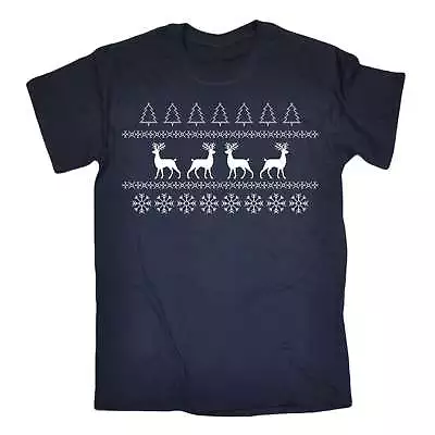 Buy Christmas Reindeer Patten Sweater Xmas Snowflake Family Gift T-SHIRT • 12.95£