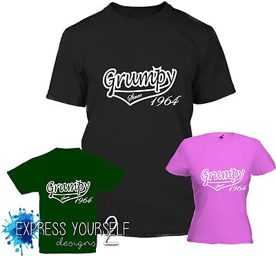 Buy GRUMPY SINCE 1964 - 60th Birthday T-Shirt (2024), Gift, Premium Quality • 9.99£