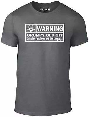 Buy Warning Grumpy Old Git Contains Flatulence Bad Language T-shirt - T Shirt Funny • 12.99£