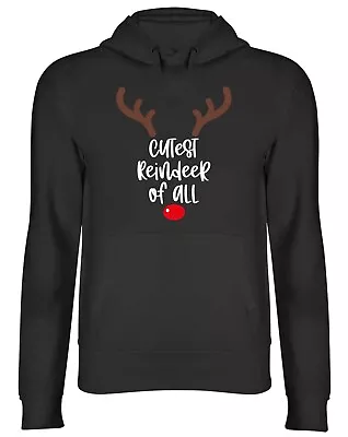 Buy Cutest Reindeer Of All Christmas Xmas Mens Womens Hooded Top Hoodie Gift • 17.99£