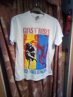 Buy Guns N Roses Use Your Illusion White T Shirt Large Brand New • 5£