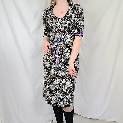 Buy Who's That Girl Ditsy Floral Bohemian Shirt Dress Boho Cottage Country Summer M • 18£