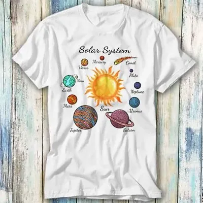 Buy Solar System Sun Earth Comet Pluto Saturn T Shirt Meme Gift Top Tee Unisex 881 • 6.35£