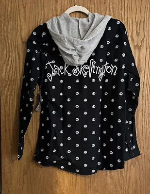 Buy Nightmare Before Christmas Jack Skellington Flannel Shirt Jacket - Small - NWT • 37.52£