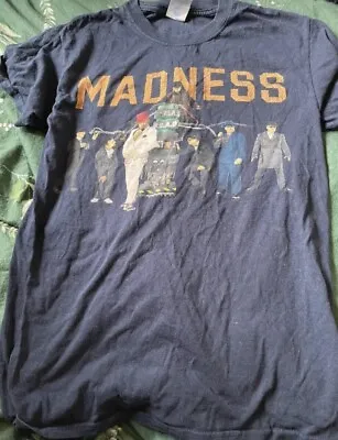 Buy Madness T Shirt Rare Ska Rock Band Tour Merch Tee Size Small Blue Suggs • 14.50£