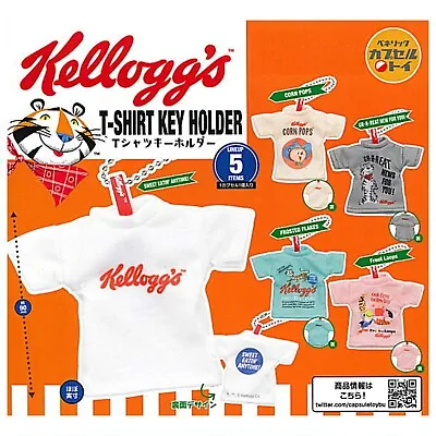 Buy Kellogg T-shirt Keychain Mascot Capsule Toy 5 Types Full Comp Set Gacha New • 41.62£
