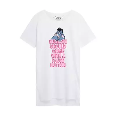 Buy Disney Womens Sleep T-Shirt Winnie The Pooh Eeyore Sundays Top Tee S-XL Official • 19.99£