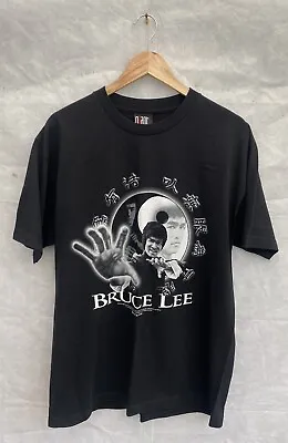 Buy Vintage 90s Bruce Lee T-Shirt Size Large Giant Tag Back Print Movie Promo Black • 44.98£