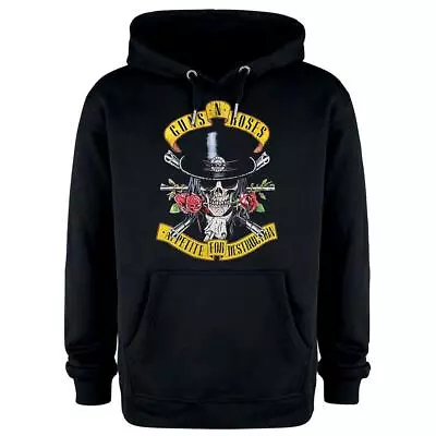 Buy Amplified Unisex Adult Top Hat Skull Guns N Roses Hoodie GD1281 • 58.59£