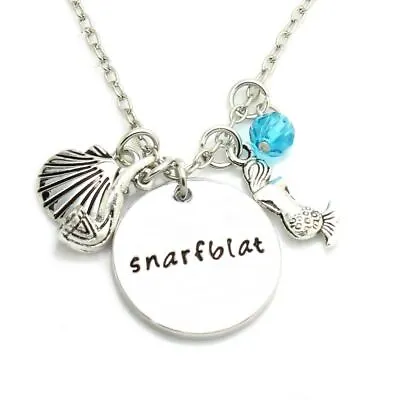 Buy Silver-Tone 'Snarfblat' Necklace The Little Mermaid Ariel Pipe Shell Jewellery • 3.99£