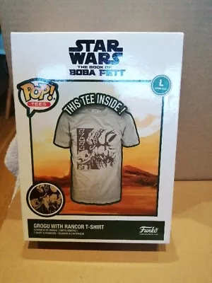 Buy BNIB - Star Wars The Book Of Boba Fett Grogu With Rancor T-Shirt. Size L • 9.99£
