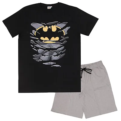 Buy Mens Character Short Pyjamas Batman Black/grey Ex Store S M L Xl Xxl Night Wear • 8.99£