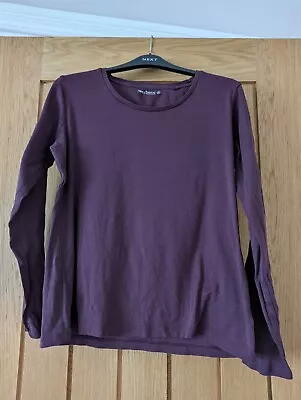 Buy Next Ladies Long Sleeve T-shirt Size 16 Colour Burgundy • 3£