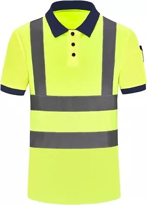 Buy AYKRM Hi-Vis Viz Visibility Safety Work Polo Shirt Hi Vis Polo Shirt - Medium • 7.99£