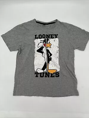 Buy Looney Tunes Sylvester Cat & Daffy Duck Grey Medium Unisex Tshirt • 0.99£