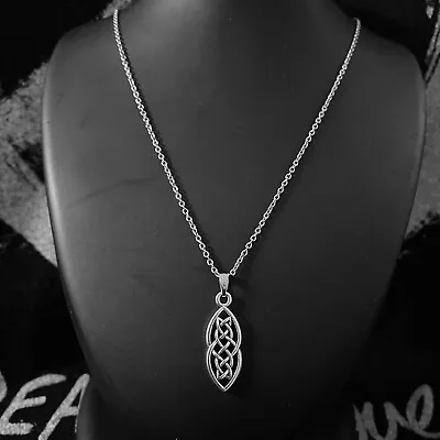 Buy  Unisex Trendy Vintage Viking Silver Irish Knot Pendant Necklace Jewellery Gift • 3.99£