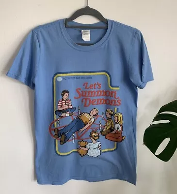 Buy Activities For Children Gildan Let's Summon Demons T-Shirt Size S Small Blue • 4.50£