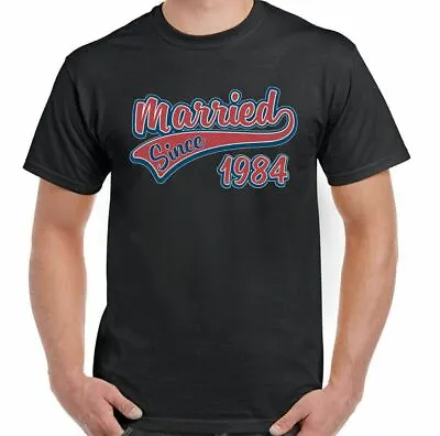 Buy Married Since 1984 Mens Funny Wedding Anniversary T-Shirt Fathers Valentines Day • 10.98£