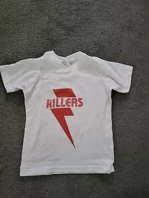 Buy The Killers Tshirt Age 3-4 Years White Size 2 Girls Boys Band Merch Festival  • 3£