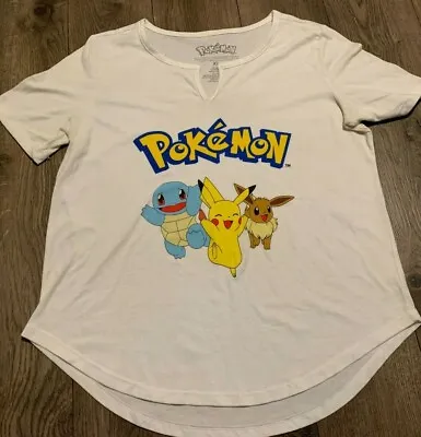 Buy Womens Pokemon Shirt/Lounge/Sleep Shirt XL Pikachu Squirtle Eevee • 12.54£
