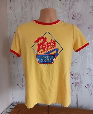 Buy Riverdale Pops Chock'Lit Shoppe T-Shirt - Yellow And Red - Sized Small • 11.95£