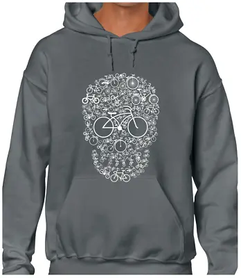 Buy Skull Of Bicycles Hoody Hoodie Funny Cycle Cycling Design Fan Gift Idea Top • 16.99£