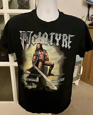 Buy WWE - Drew McIntrye - T Shirt - Claymore Country - Mens - Black - Medium - Used • 0.99£