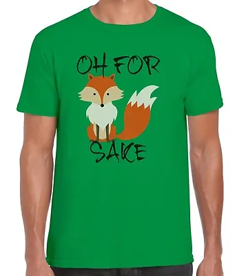 Buy Oh For Fox Sake Funny Poster Ideal Gift Present Short Sleeve Mens T Shirt • 9.99£