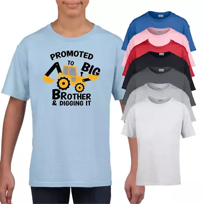Buy Kids T-Shirt Big Bro Digging It Printed Pun Digger Childrens Short Sleeve Tee • 14.95£