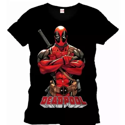 Buy Official Marvel Deadpool T-shirt Front Pose Large *NEW* • 11.99£