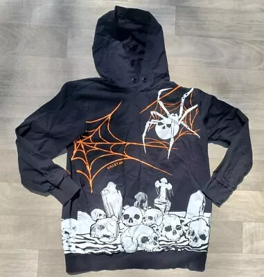 Buy Killstar Pumpkin Reaper Hoodie Spider Graveyard Skull Webs Goth Punk XL • 40.15£