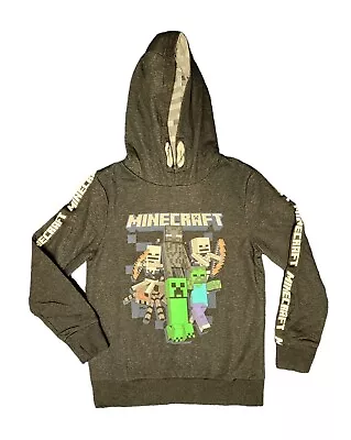 Buy Kids Boys Hoodie Minecraft Creeper Gamers Hooded Top Age 7-16 Years Grey • 12.99£