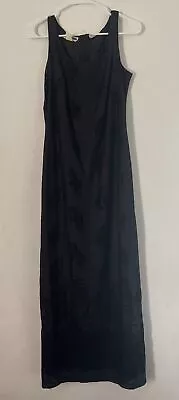Buy Vtg 90s Grunge Winona Ryder Double Fault Black Sleeveless Maxi Dress USA Made M • 16.38£