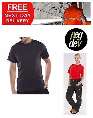 Buy Unisex Premium Workwear Multi Colour Short Sleeve Work T-shirt Top Hgclctshw • 15.49£