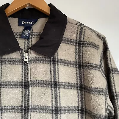 Buy Denim & Co Men’s Vintage Zipped Collared Grey Fleece Jacket Size Medium • 12£