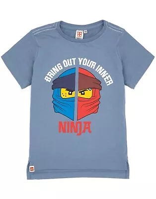 Buy LEGO Ninjago Boys T-Shirt | Kids Navy Short Sleeve Top | Ninja Figures Superhero • 10.99£