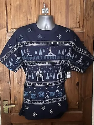 Buy Disney Parks T-shirt Frozen Ugly Christmas Sweater Print - Size XL - BNWT • 29.99£