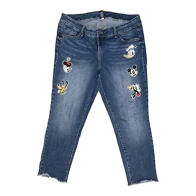 Buy Disney Embroidered Jeans Mickey Mouse Minnie Mouse Donald Duck Pluto Goofy • 31.99£