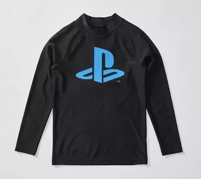 Buy Boys Size 8 Sony PLAYSTATION Black Long Sleeve Rash Vest Top  NEW UPF50 + 4524 • 7.31£