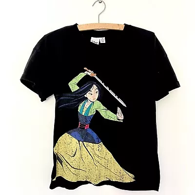 Buy Disney Black Mulan T-shirt Size XS • 4£