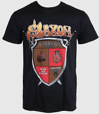 Buy Official Saxon Anniversary Mens Black T Shirt Saxon Classic Tee • 14.95£