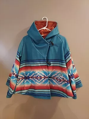 Buy Woman's Western Aztec  Hooded Jacket. Size Small. Yellowstone Famous  • 59.68£