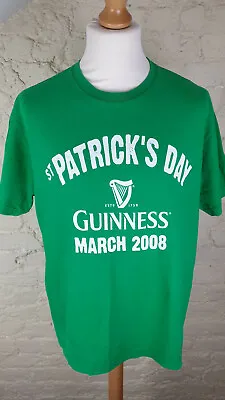 Buy Rare GUINESS St. Patrick's Day 2008 Bar Stuff T-Shirt Size: Large GOOD USED Cond • 9.99£