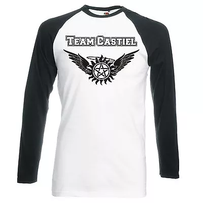 Buy Supernatural  Team Castiel  Unisex, Raglan, Longsleeve Baseball T-shirt • 16.99£