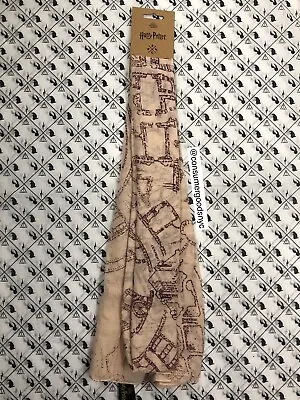 Buy Wizarding World Of Harry Potter Marauder's Map Illustrated Lightweight Scarf NWT • 43.38£