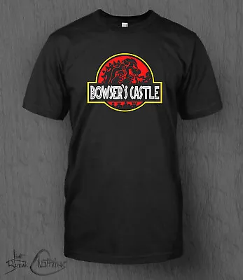 Buy Bowser's Castle T-shirt MEN'S Nintendo Super Mario Jurassic Park Top Fathers Day • 13.99£