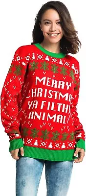 Buy Unisex Women`s Ugly Christmas Sweater Men‘s Novelty Home Alone Pullover For...  • 61.42£