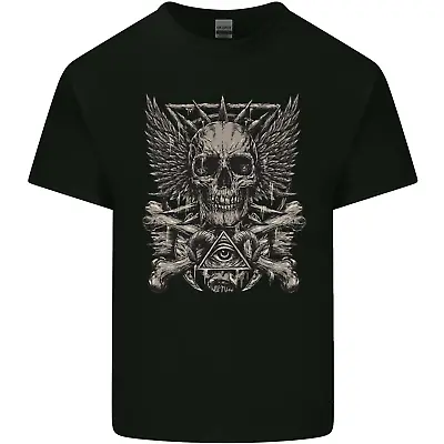 Buy Heavy Metal Skull Rock Music Guitar Biker Mens Cotton T-Shirt Tee Top • 8.75£