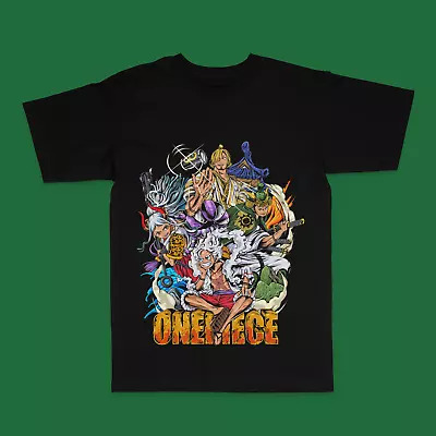 Buy One Piece MONKEY D LUFFY ZORRO SANJI Black Unisex T-Shirt NEW Multi Colour • 11.99£