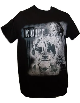 Buy Kurt Cobain 'Drip Collage' On Black T Shirt Size Small 36 -38 , Official Merch • 5£